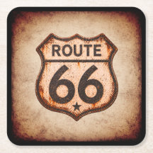 Vintage Route 66 Distressed Shield Barvaror