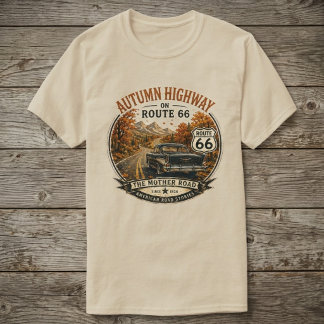 Vintage Route 66 Höstvandringsled T Shirt