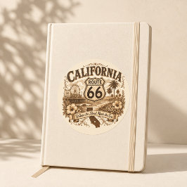 Vintage Route 66 Kustresedekal Runt Klistermärke