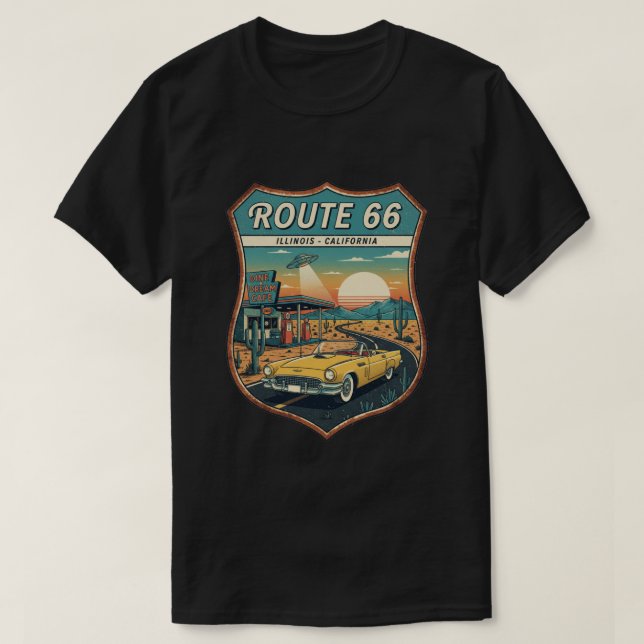Vintage Route 66 T Shirt (Design framsida)