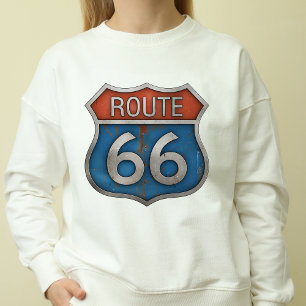 Vintage Route 66 T-Shirt Retro vägmärke present