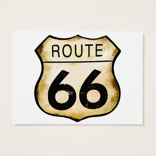 Vintage Route 66-tecken Visitkort (Baksidan)