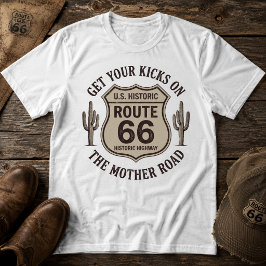 Vintage Route 66 The Mother Road Ökenresor T Shirt