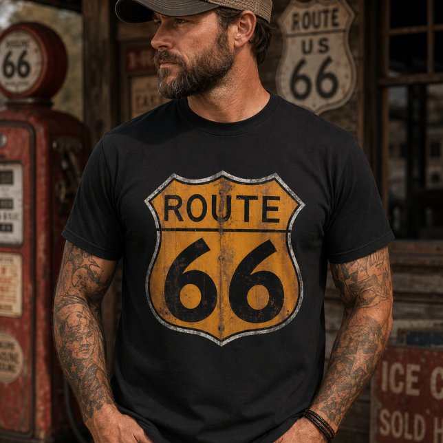 Vintage Route 66 vägmärke T Shirt (Skapare uppladdad)