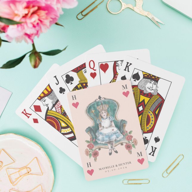 Vintage Royal Alice i Wonderland Heart Casinokort (Skapare uppladdad)