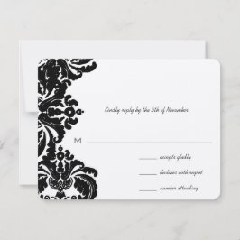 Vintage Royal Black Damask Wedlings OSA