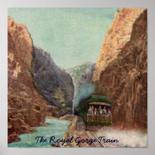Vintage Royal Gorge Tåg Poster