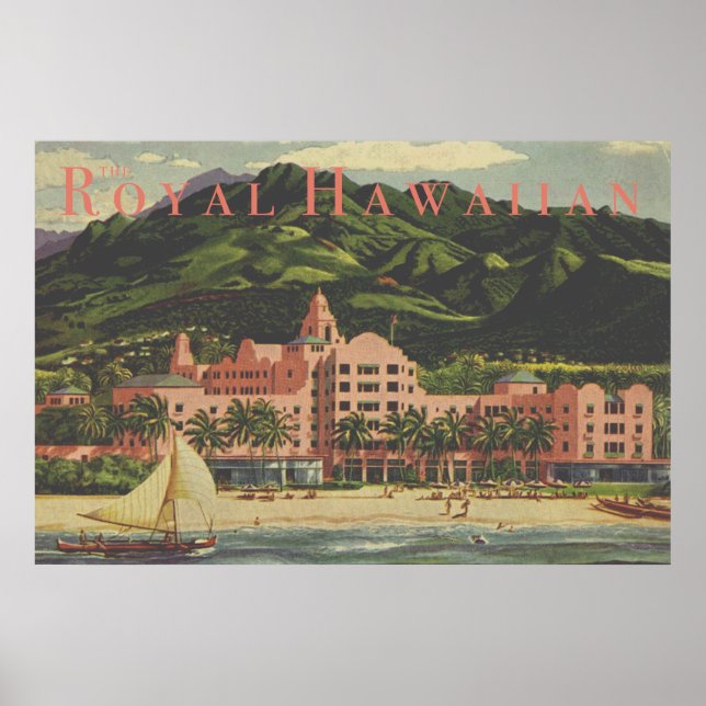 Vintage Royal Hawaiian Travel Poster (Framsidan)