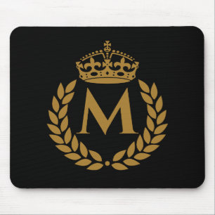 Vintage Royal Kung Golden Krona Namn, första svart Musmatta