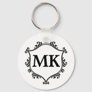 Vintage royal personlig namn monogram nyckelring