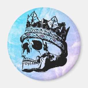 Vintage Royal Skull Krona Magnet