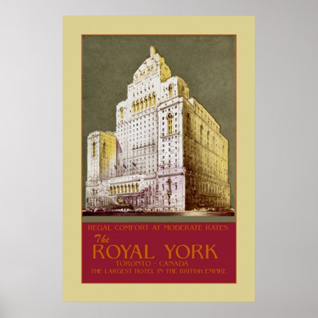 Vintage Royalet York Hotel Toronto Poster (Framsidan)