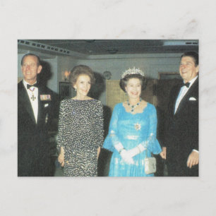 Vintage Royalty, drottning, Philip och Reagans Vykort