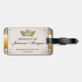 Vintage Royalty Egendom of Luggage Tag Bagagebricka