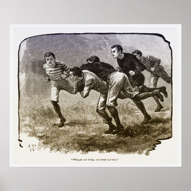 Vintage Rugby - Arkivering Skriv ut Poster (Framsidan)