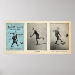 Vintage Rugby Art-utskrift Poster
