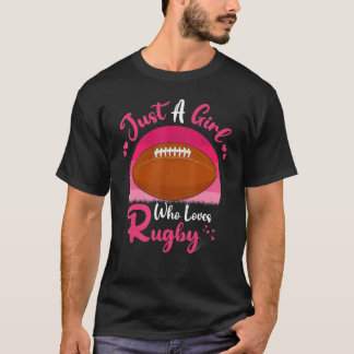 Vintage Rugby idrottar bara en flicka som Kärlek R T Shirt