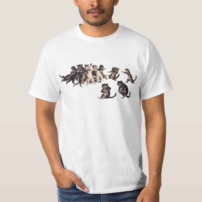vintage rugby play cat tshirt tee (Framsida)