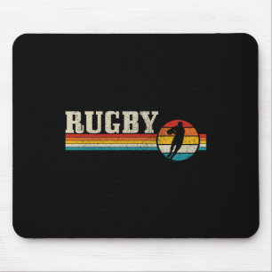 Vintage Rugby Spelare Sport Retro Män Pojkar Fotbo Musmatta