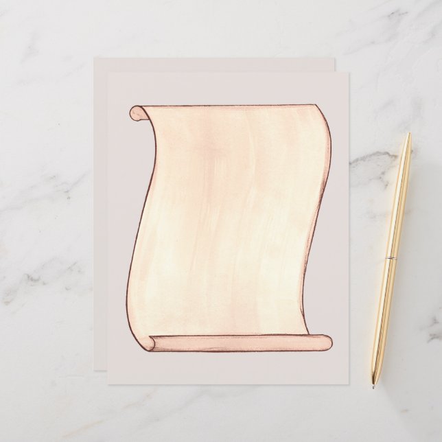 Vintage Rulla Skrapbook Journal Papper (Fram/Back In Situ)