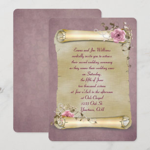 Vintage Rulla Vow Renewal Inbjudningar