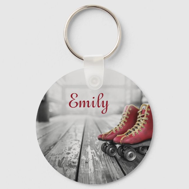 Vintage rullskridskor nyckelring (Framsida)