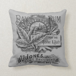 Vintage Rum-etikett Dekorativ kudde