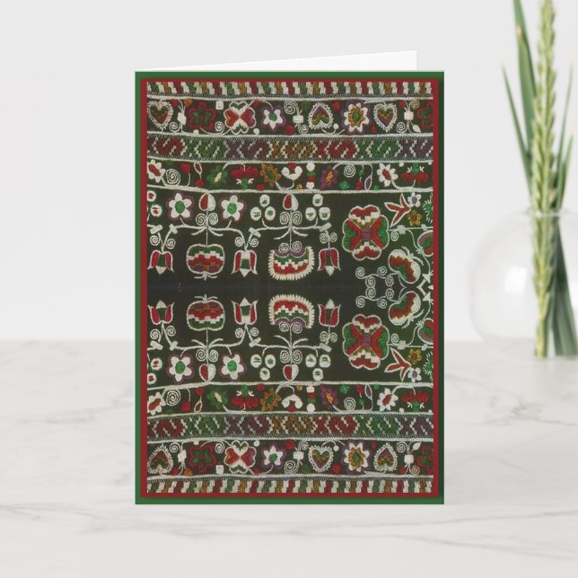 Vintage Rumänska broderier Kort (Framsida)