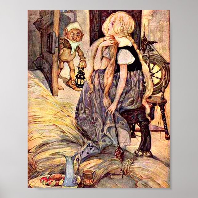 Vintage Rumpelstiltskin Illustration Poster (Framsidan)