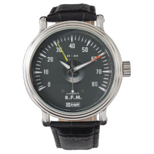 Vintage Rund analog Auto Tachometer Armbandsur