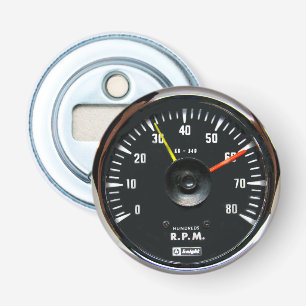 Vintage Rund analog Auto Tachometer Flasköppnare