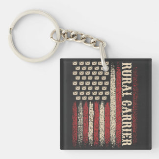 Vintage Rural Carrier USA Flagga för Patriotisk Po