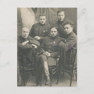 Vintage Russian Soldiers Vykort