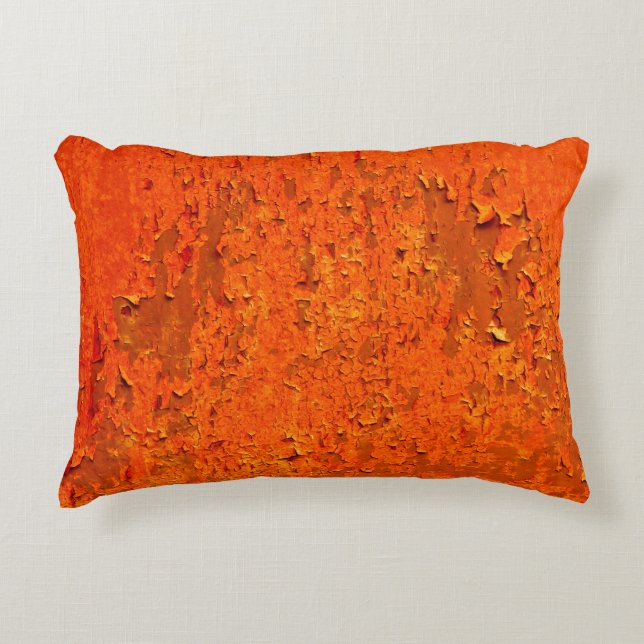 Vintage Rust: Gamla texturerade Yta Prydnadskudde (Framsidan)