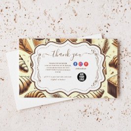 Vintage Rustic Bakery Tack Kort