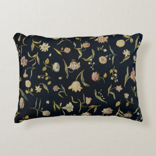 Vintage Rustic Botaniska Blommigten Matta Mönster Prydnadskudde