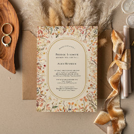 Vintage Rustic Fall Beige Möhippa Inbjudningar