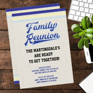 Vintage Rustic Family Reunion Inbjudningar