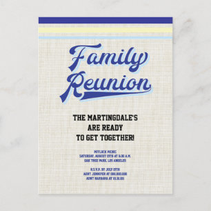 Vintage Rustic Family Reunion Vykort