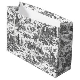 Vintage Rustic Farm Fransk Toile-Black & White