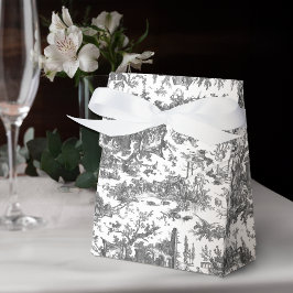 Vintage Rustic Farm Fransk Toile-Black & White Presentaskar