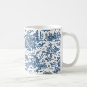 Vintage Rustic Farm Fransk Toile-Blue & White Kaffemugg