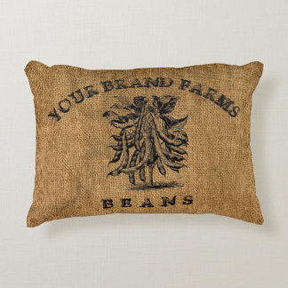 Vintage Rustic Faux Burlap Bean Sack-mall Prydnadskudde