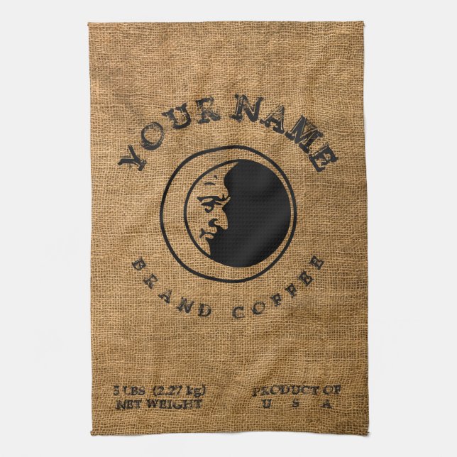 Vintage Rustic Faux Burlap Coffee Sack-mall Kökshandduk (Vertikal)