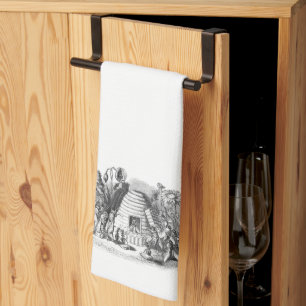 Vintage Rustic Honungsbi Hive Kökshandduk