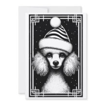 Vintage Rustic Inspired Pudel-julkort