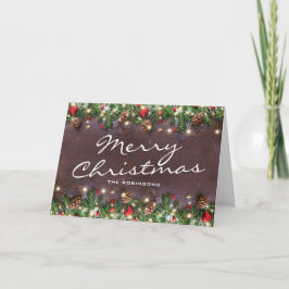 Vintage Rustic jul Helgkort