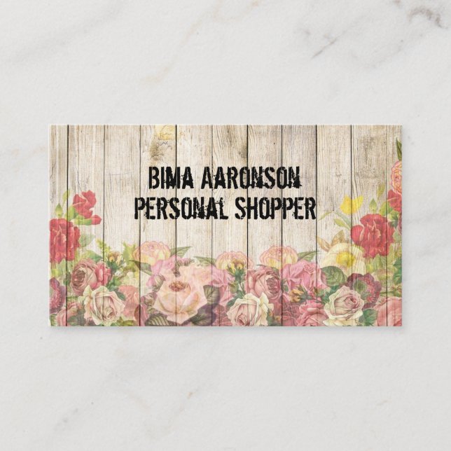 Vintage Rustic Land Fence Affärskorts Visitkort (Framsida)