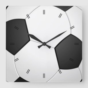 Vintage Rustic Land fotbollsdekalor Fyrkantig Klocka