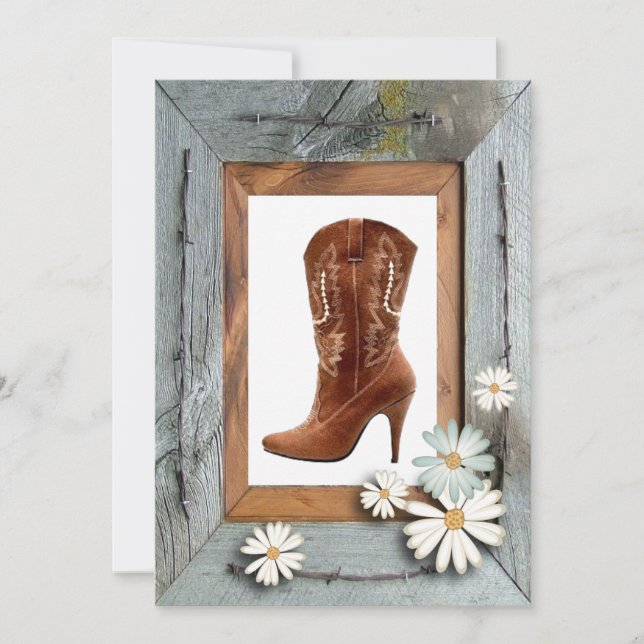 Vintage Rustic Land Inbjudningskort för möhippan (Framsida)